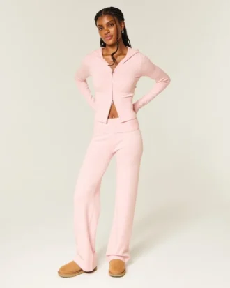 Pantalones rectos con vuelta de punto de Gilly Hicks