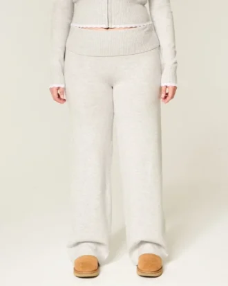 Pantalones rectos con vuelta de punto de Gilly Hicks