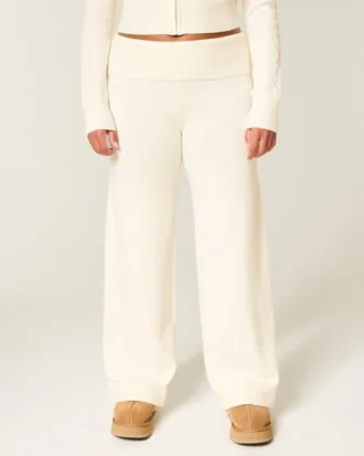 Pantalones rectos con vuelta de punto de Gilly Hicks