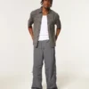 Pantalones superanchos de nailon
