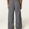 Pantalones superanchos de nailon