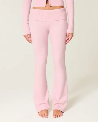 Pantalones tipo bootcut con cintura cruzada y tejido de punto de Gilly Hicks