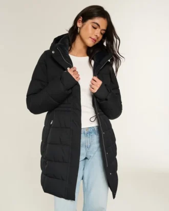 Parka acolchada con forro de piel sintética