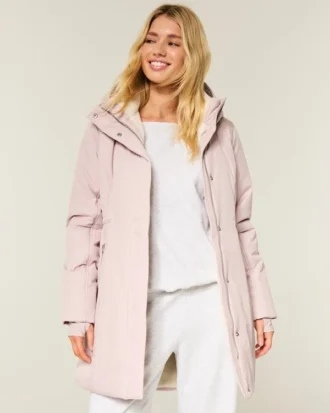 Parka con forro de piel sintética