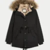 Parka con forro de piel sintética