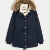 Parka con forro de piel sintética