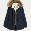 Parka con forro de piel sintética