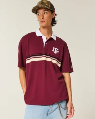 Polo con estampado de la Universidad de Texas A&M