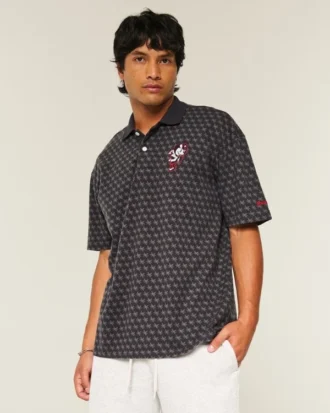 Polo con estampado de los Buckeyes de la Universidad Estatal de Ohio