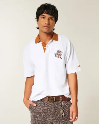 Polo con estampado de los Longhorns de la Universidad de Texas en Austin