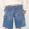 Shorts vaqueros holgados de lavado medio para pintor