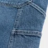 Shorts vaqueros holgados de lavado medio para pintor