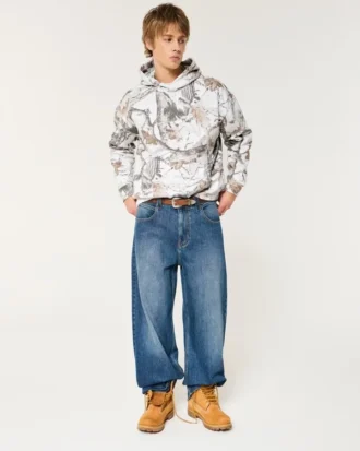 Sudadera con capucha Boxy Camo