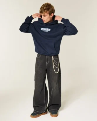 Sudadera con capucha Boxy Glacier Montana Graphic