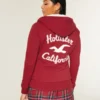 Sudadera con capucha, cremallera y logo gráfico, con forro de sherpa, de la colección Holiday Vault