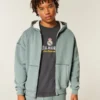 Sudadera con capucha, forro térmico y cremallera