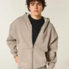 Sudadera con capucha, forro térmico y cremallera