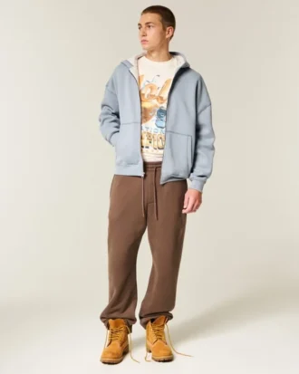 Sudadera con capucha, forro térmico y cremallera