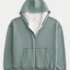 Sudadera con capucha, forro térmico y cremallera
