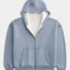 Sudadera con capucha, forro térmico y cremallera