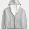 Sudadera con capucha, forro térmico y cremallera