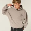 Sudadera con capucha holgada y estampado de araña