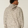 Sudadera con capucha holgada y estampado de leopardo