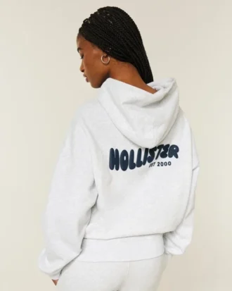 Sudadera con capucha oversize con estampado de logo Feel Good de Hollister
