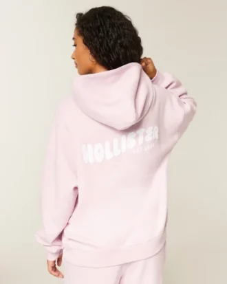 Sudadera con capucha oversize con estampado de logo Feel Good de Hollister