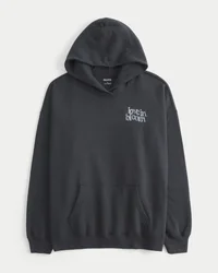 Sudadera con capucha oversize con estampado de mariposas