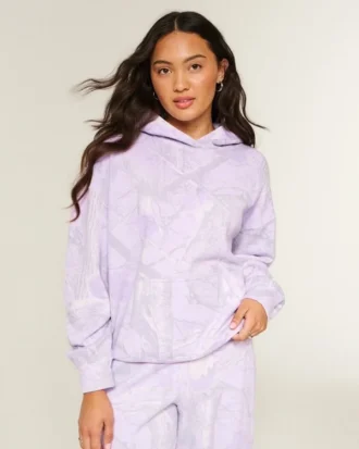 Sudadera con capucha oversize de camuflaje