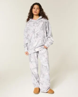 Sudadera con capucha oversize de camuflaje