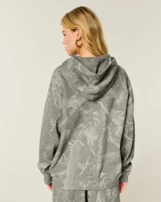 Sudadera con capucha oversize de camuflaje