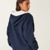 Sudadera con capucha reversible con forro de piel sintética y cremallera