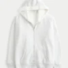 Sudadera con capucha reversible con forro de piel sintética y cremallera