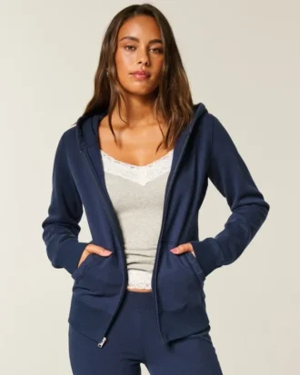 Sudadera con capucha y cremallera