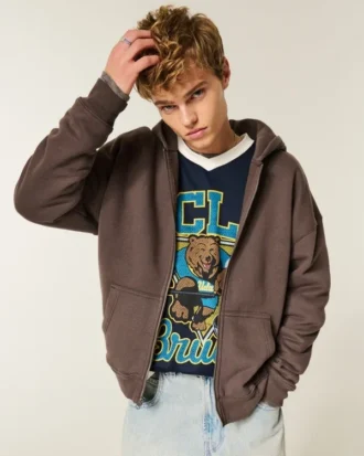Sudadera con capucha y cremallera