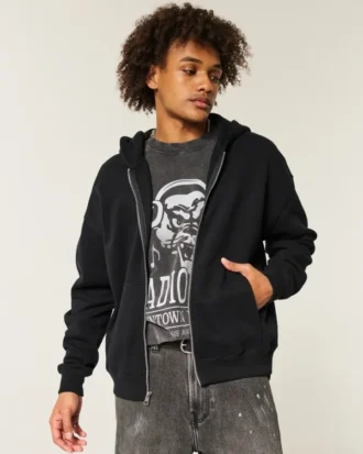 Sudadera con capucha y cremallera