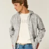 Sudadera con capucha y cremallera Boxy Camo