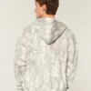 Sudadera con capucha y cremallera Boxy Camo