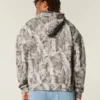 Sudadera con capucha y cremallera Boxy Camo