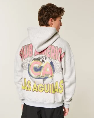 Sudadera con capucha y cremallera Boxy Club América Las Águilas Graphic
