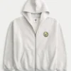 Sudadera con capucha y cremallera Boxy Club América Las Águilas Graphic