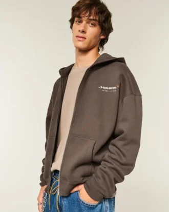 Sudadera con capucha y cremallera Boxy McLaren Graphic