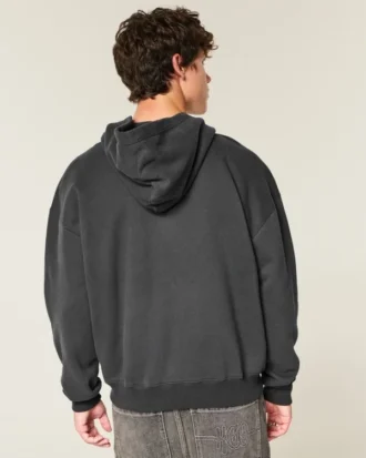 Sudadera con capucha y cremallera Boxy Zip-Up Purdue University Boilermakers Graphic Hoodie