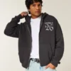 Sudadera con capucha y cremallera con estampado «Boxy Class of 26»