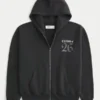 Sudadera con capucha y cremallera con estampado «Boxy Class of 26»