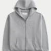 Sudadera con capucha y cremallera con estampado Boxy Star Flame Sudadera con capucha y cremallera con estampado Boxy Star Flame