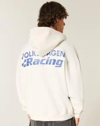 Sudadera con capucha y cremallera con estampado Boxy Volkswagen Racing