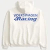Sudadera con capucha y cremallera con estampado Boxy Volkswagen Racing